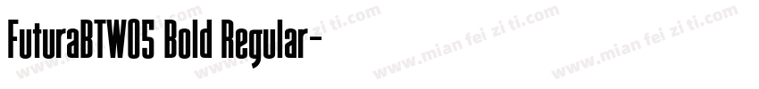 FuturaBTW05 Bold Regular字体转换